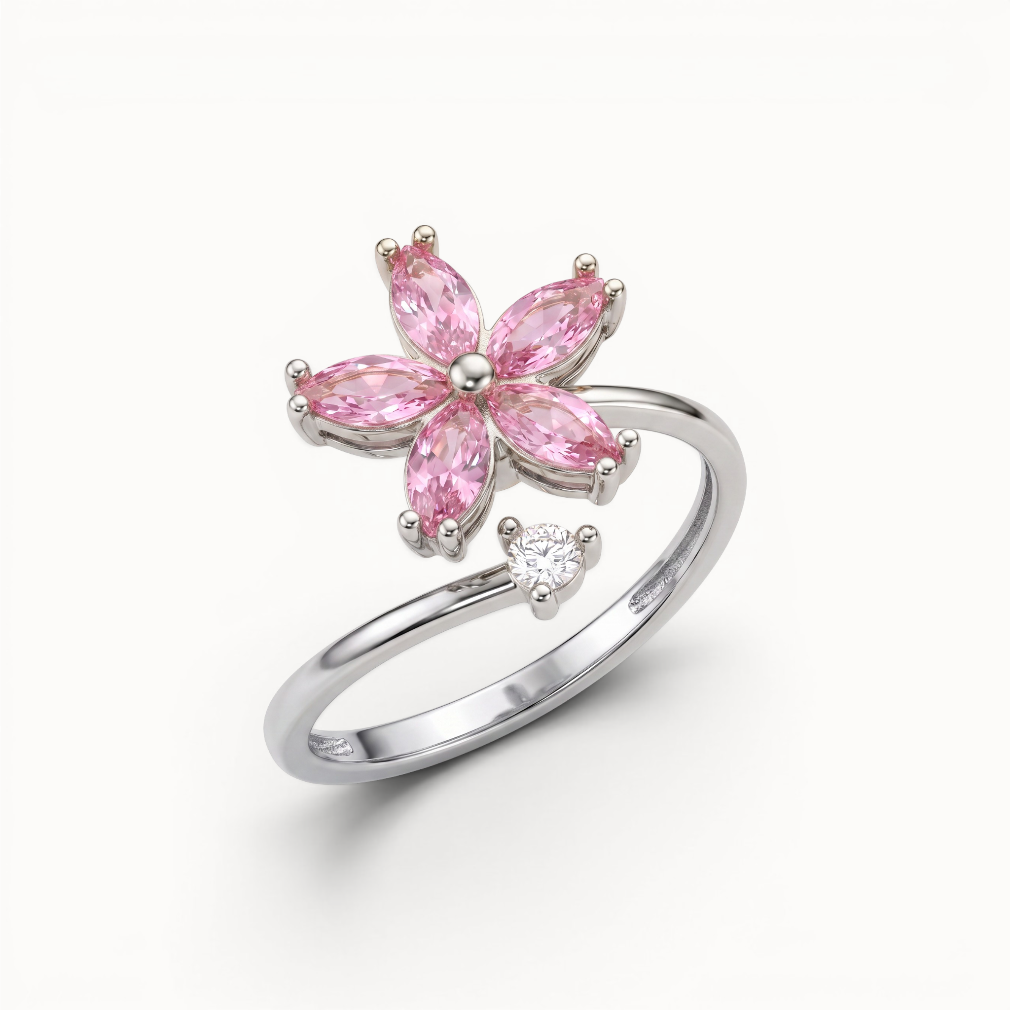 BAGUE PINK FLOWER