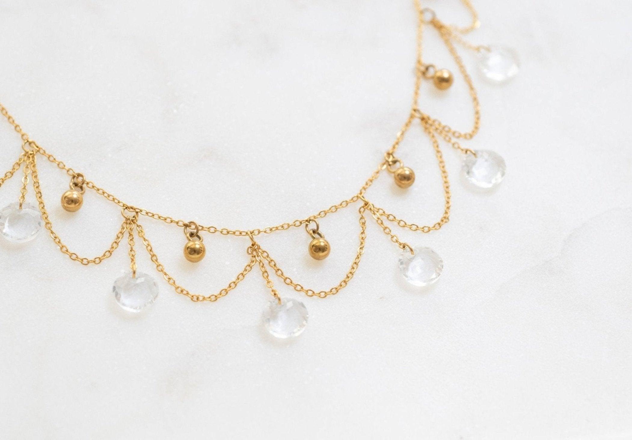 COLLIER PLUIE DE CRISTAL - Khloe