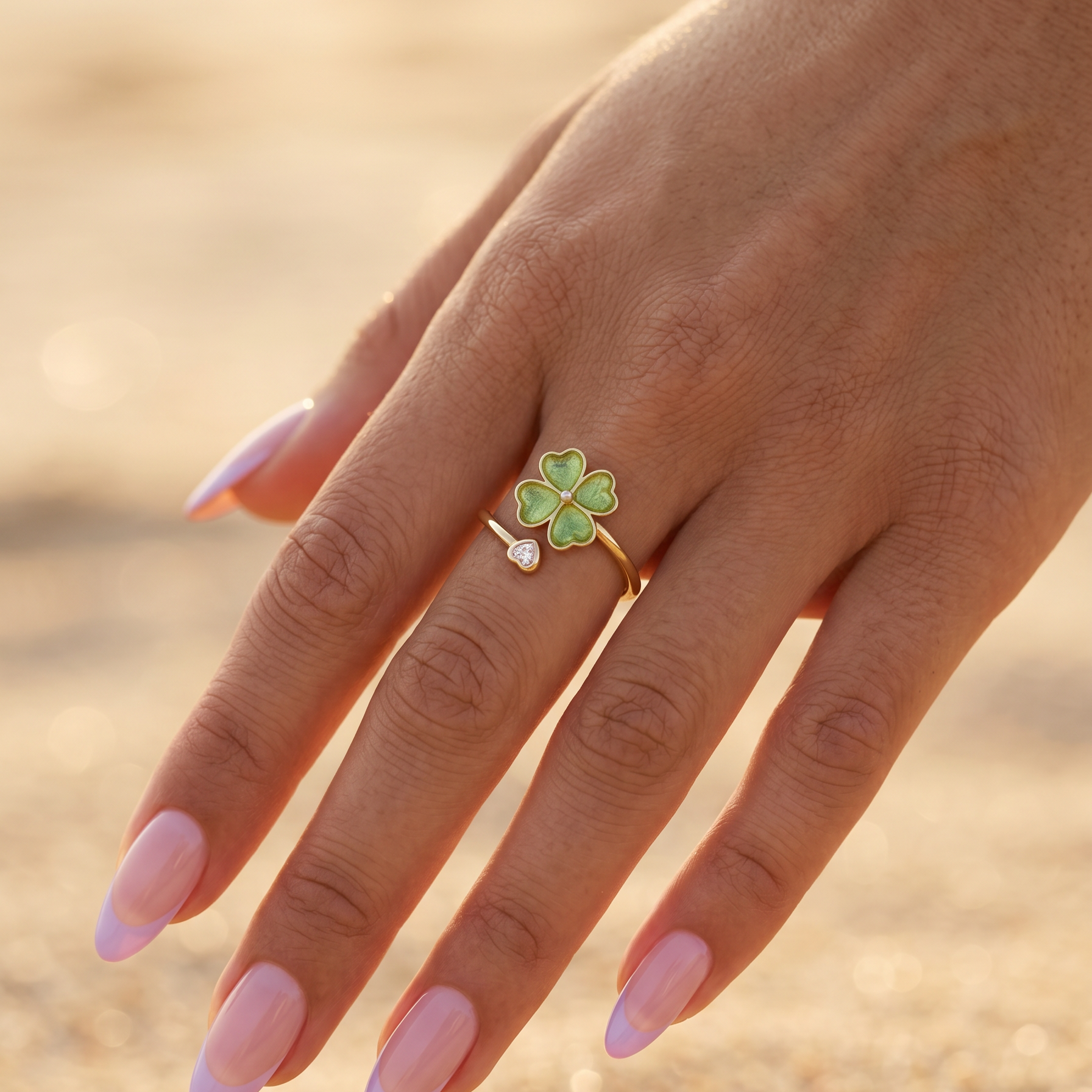 BAGUE GREEN CLOVER