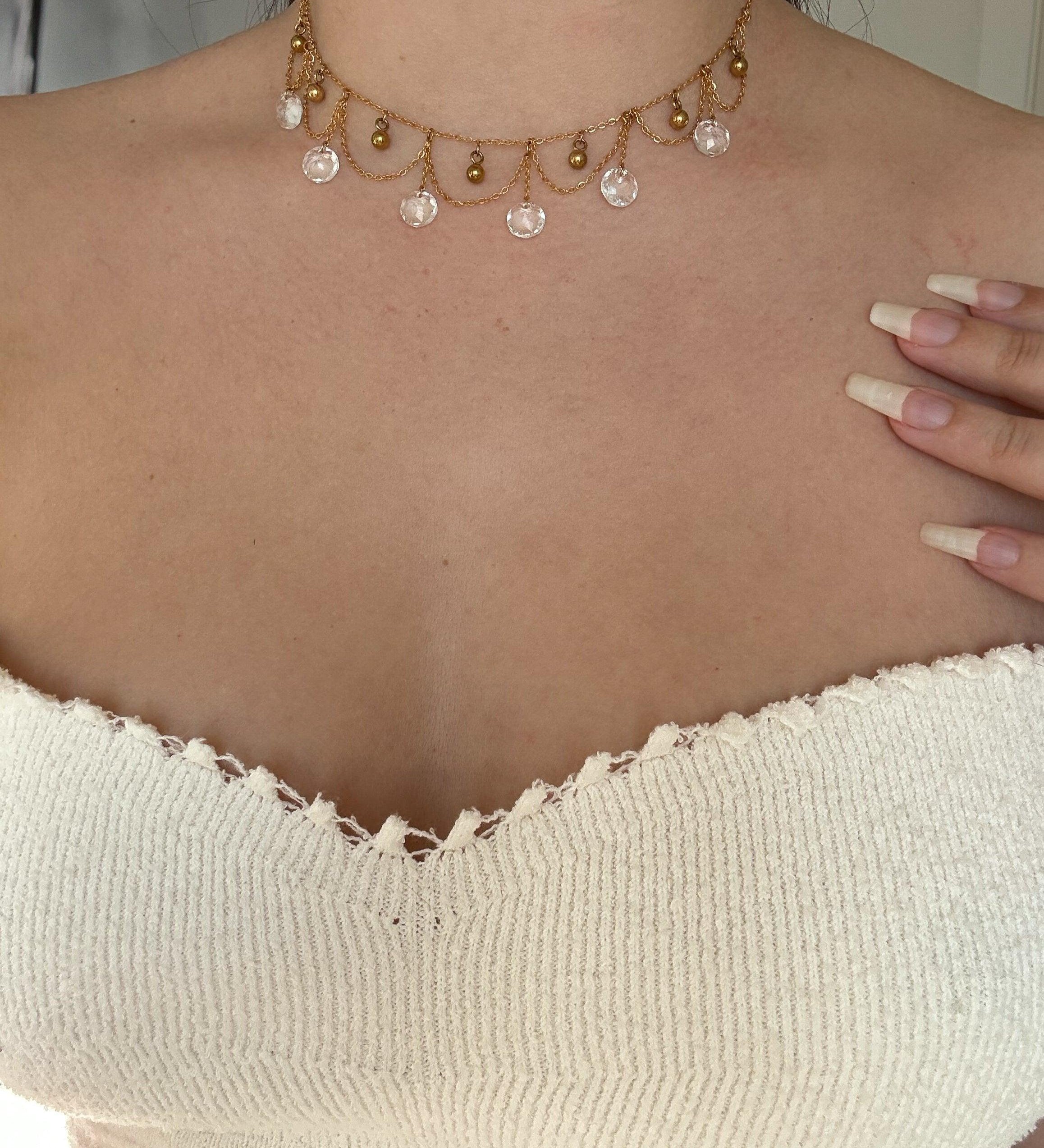 COLLIER PLUIE DE CRISTAL - Khloe