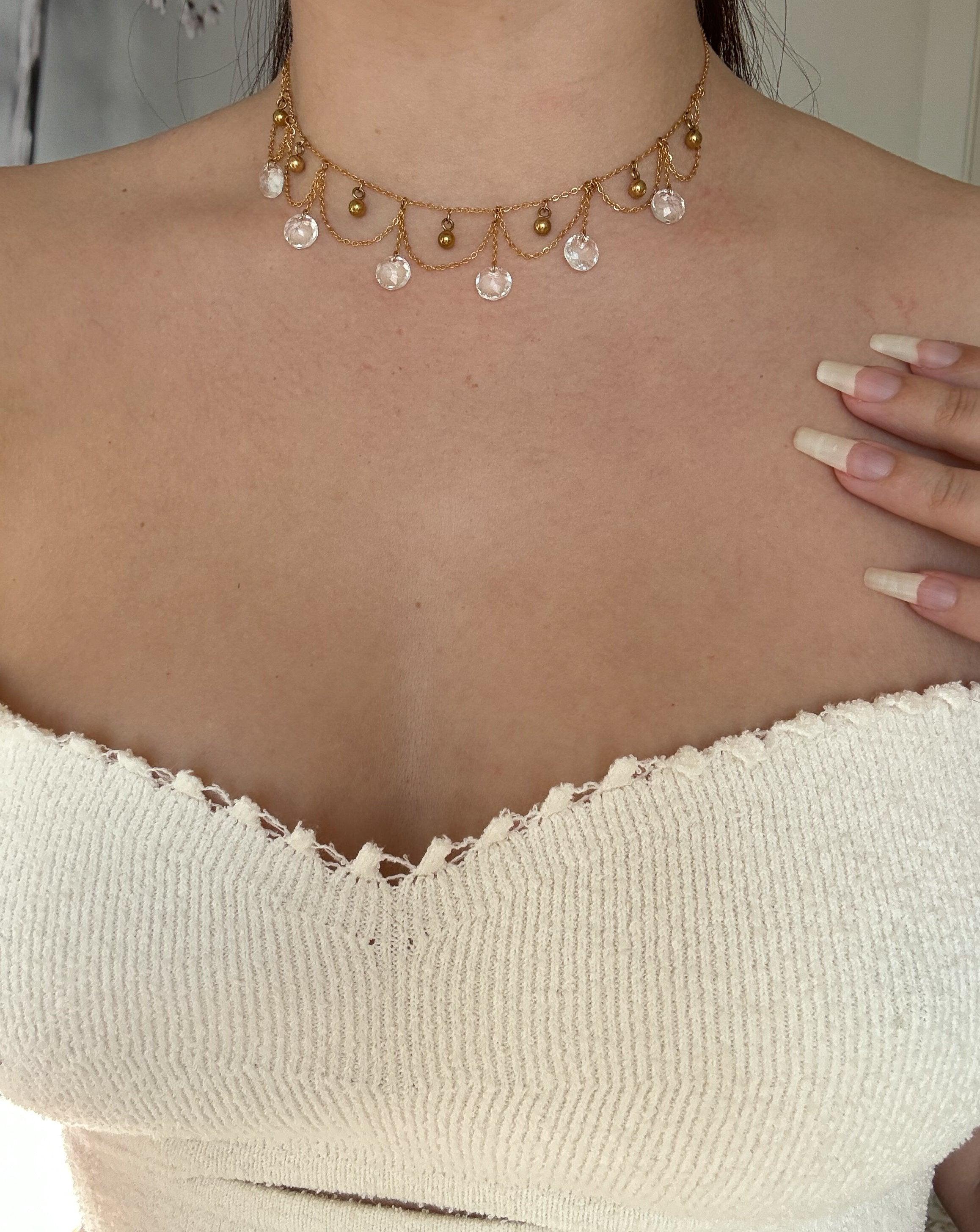 COLLIER PLUIE DE CRISTAL - Khloe