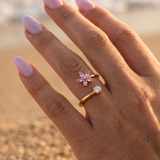 BAGUE PINK FLOWER