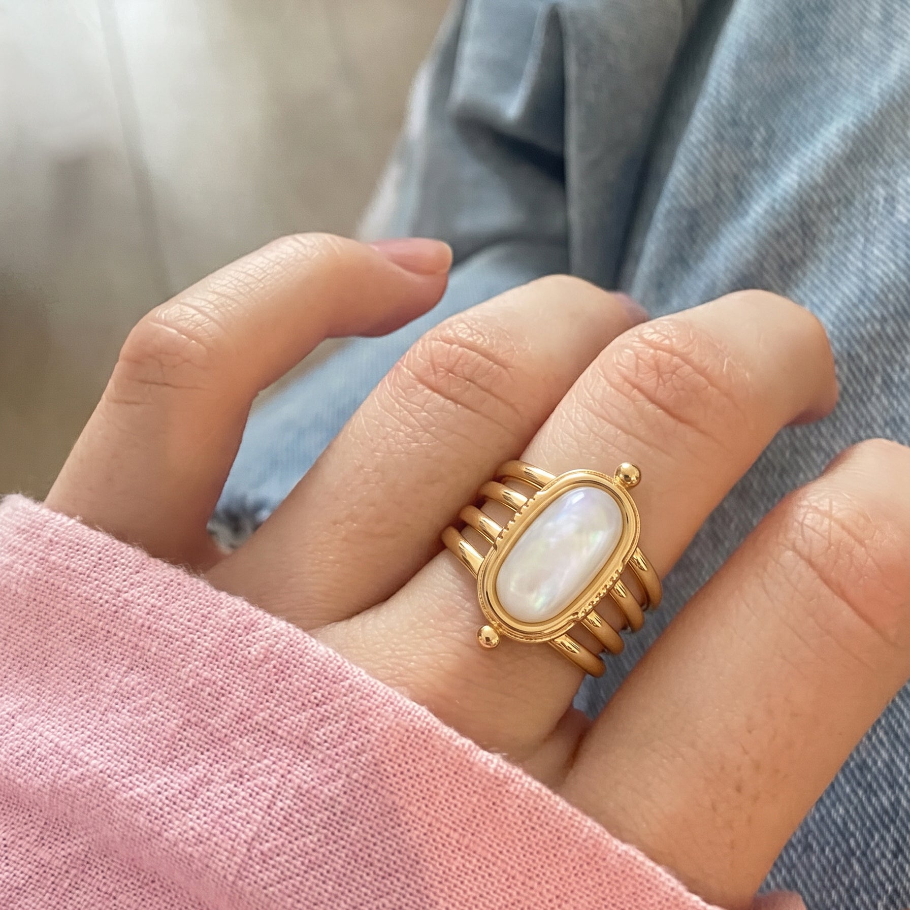 BAGUE NACRE